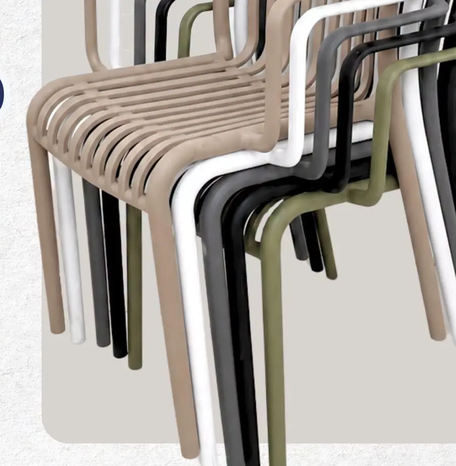Tokyo stacking chairs with armrests